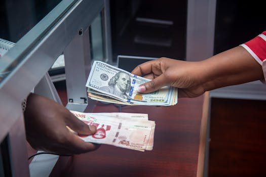 bank teller assisting a customer