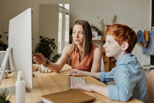 family learning about finances together