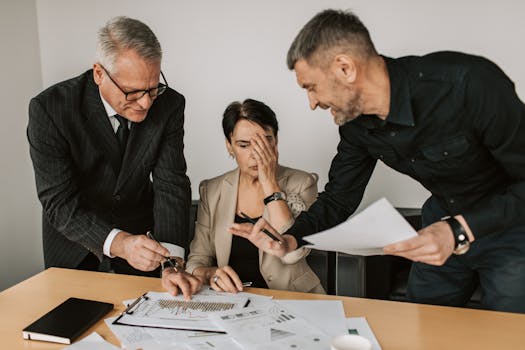 a person looking through financial documents