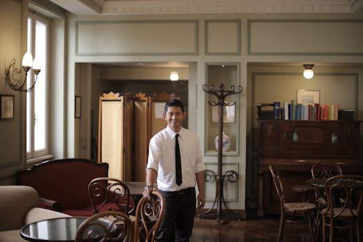 bank interior with friendly staff