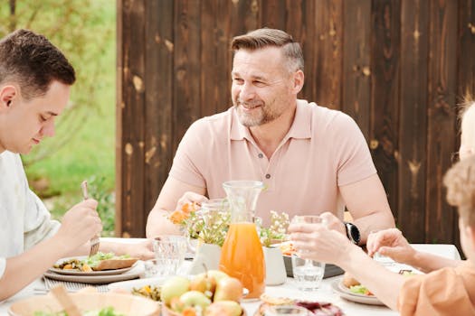 a family gathering to discuss finances