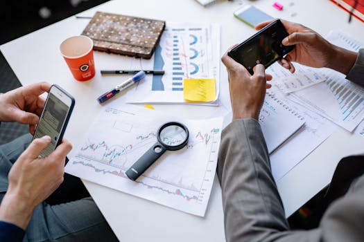 image of a person reviewing financial documents