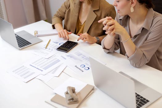 person analyzing financial documents