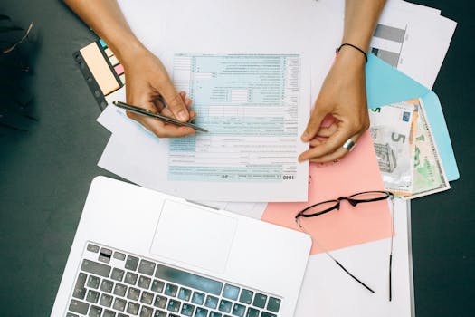 person reviewing financial documents