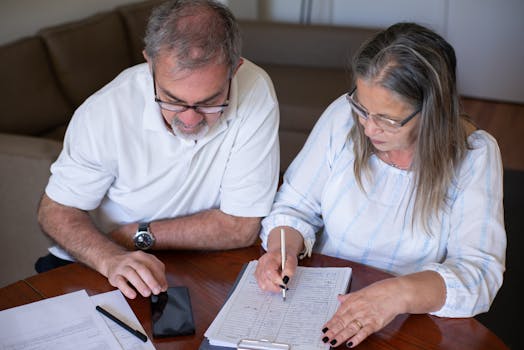 image of a family discussing finances